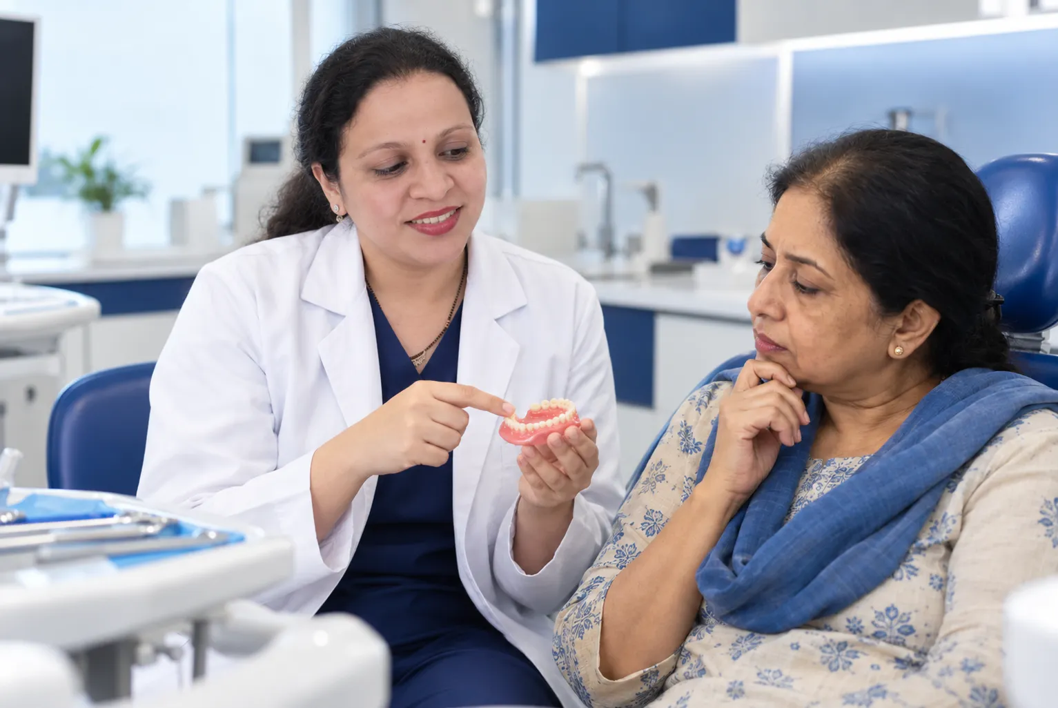 Dental examination and oral health assessment